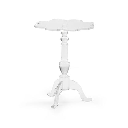Chelsea House Mount Pleasant Flower Design Top Acrylic Side Table