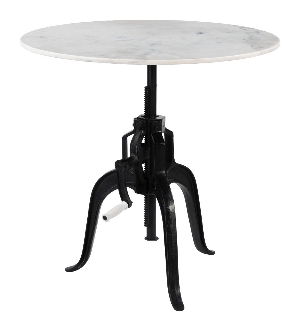 Zuo Modern Mufid White Marble Top Round Bistro Table