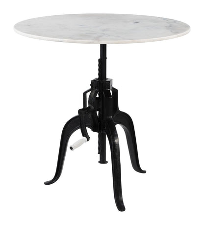 Zuo Modern Mufid White Marble Top Round Bistro Table