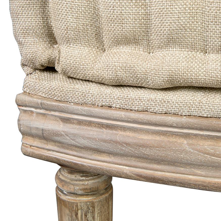 Mulligan Linen Upholstered Backless Bench