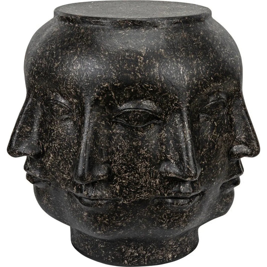Noir Multi-Face Stool, Black Fiber Cement