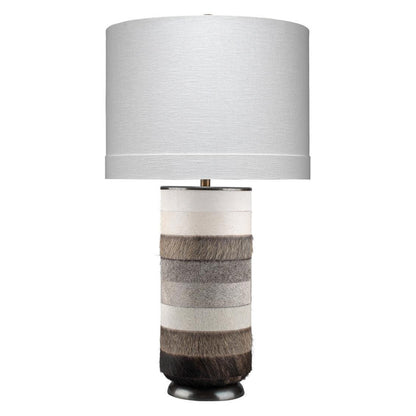 Multi Tone Grey and White Hide Winslow Table Lamp Table Lamps Sideboards and Things By Jamie Young