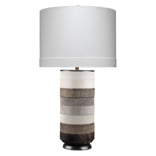 Multi Tone Grey and White Hide Winslow Table Lamp Table Lamps Sideboards and Things By Jamie Young