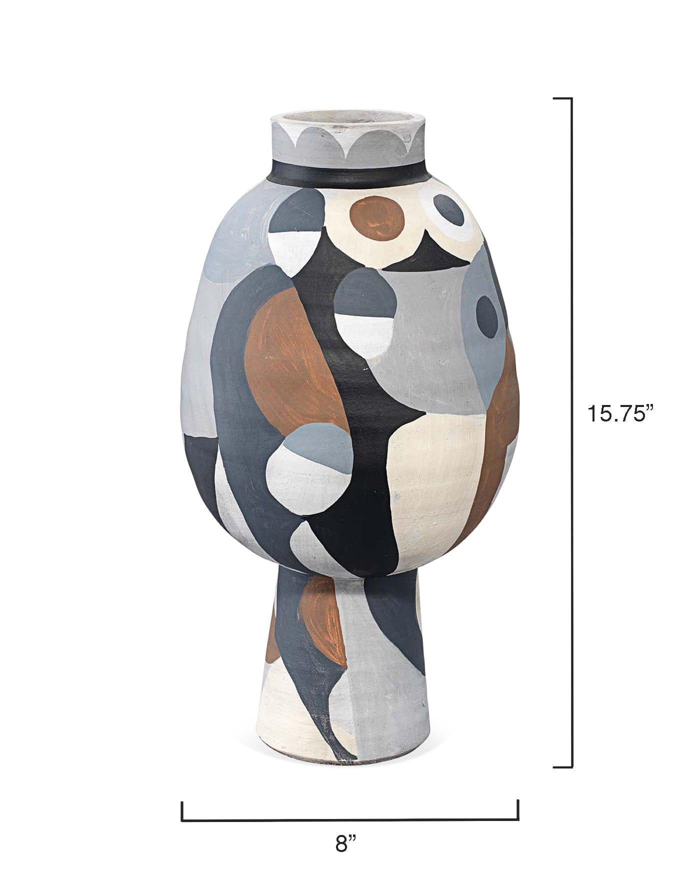 Multicolor Grey Tone Pablo Medium Vase Vases & Jars Sideboards and Things By Jamie Young