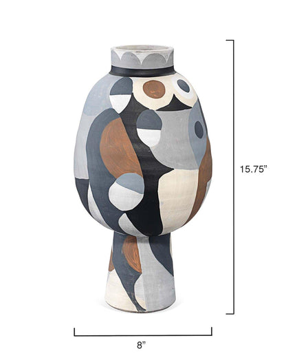 Multicolor Grey Tone Pablo Medium Vase Vases & Jars Sideboards and Things By Jamie Young