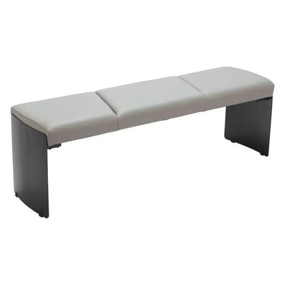 Mur Wood and Steel Grey Bench - LOOMLAN - Zuo Modern - Bedroom Benches