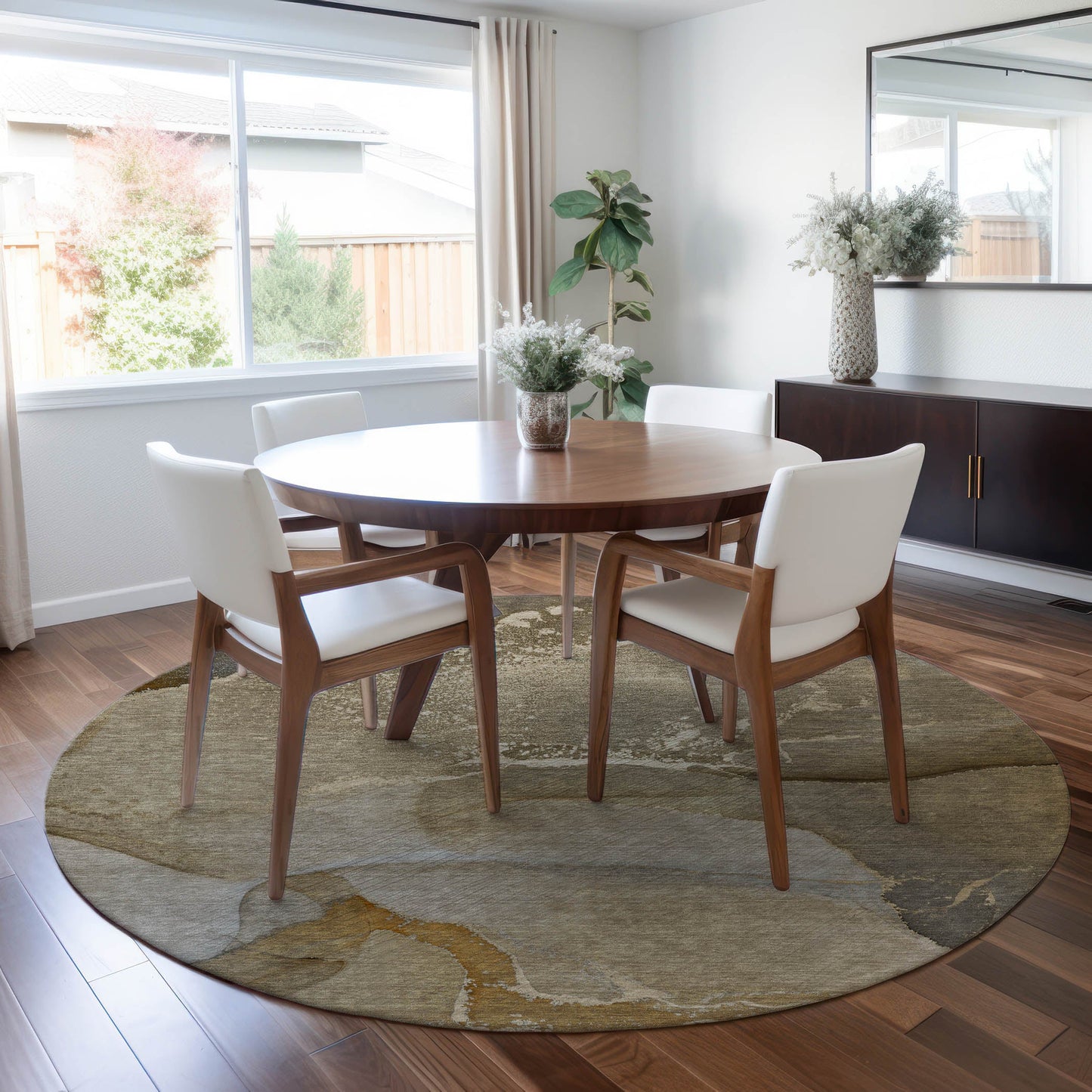 Addison Rugs Muted Whispers Brown Washable Indoor-Outdoor Rug