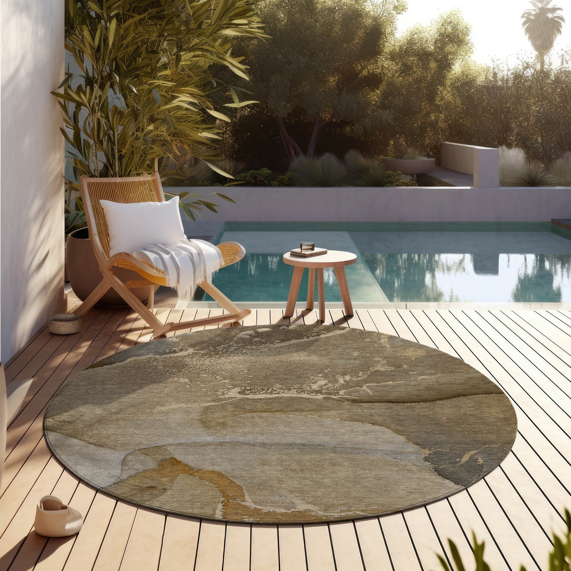 Addison Rugs Muted Whispers Brown Washable Indoor-Outdoor Rug