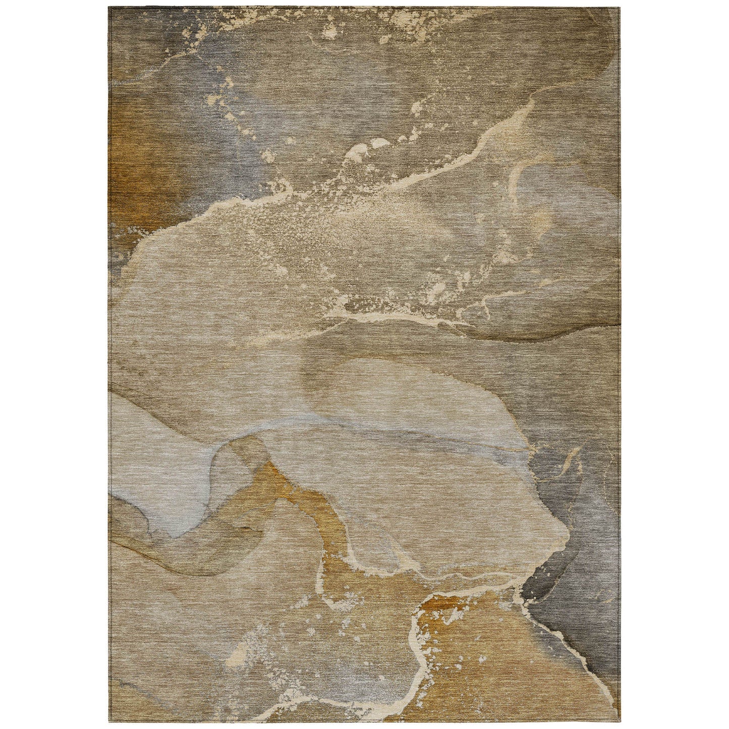 Addison Rugs Muted Whispers Brown Washable Indoor-Outdoor Rug