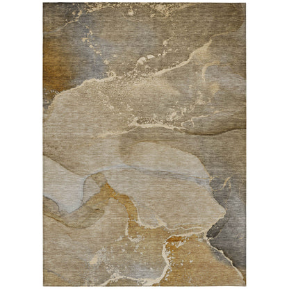 Addison Rugs Muted Whispers Brown Washable Indoor-Outdoor Rug