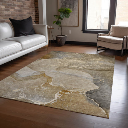 Addison Rugs Muted Whispers Brown Washable Indoor-Outdoor Rug