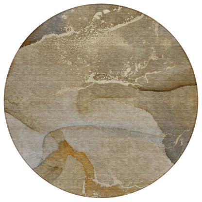 Addison Rugs Muted Whispers Brown Washable Indoor-Outdoor Rug