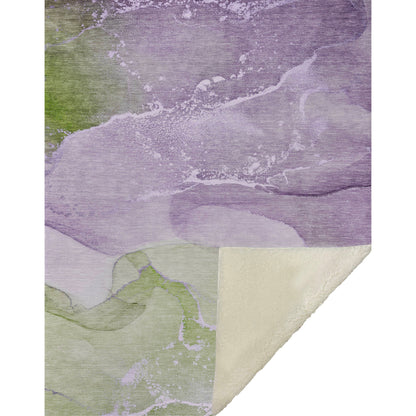 Addison Rugs Muted Whispers Purple Washable Indoor-Outdoor Rug