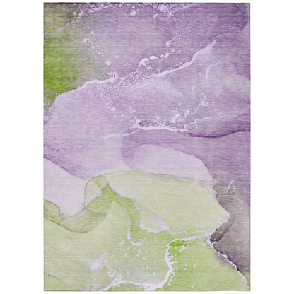 Addison Rugs Muted Whispers Purple Washable Indoor-Outdoor Rug