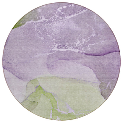 Addison Rugs Muted Whispers Purple Washable Indoor-Outdoor Rug