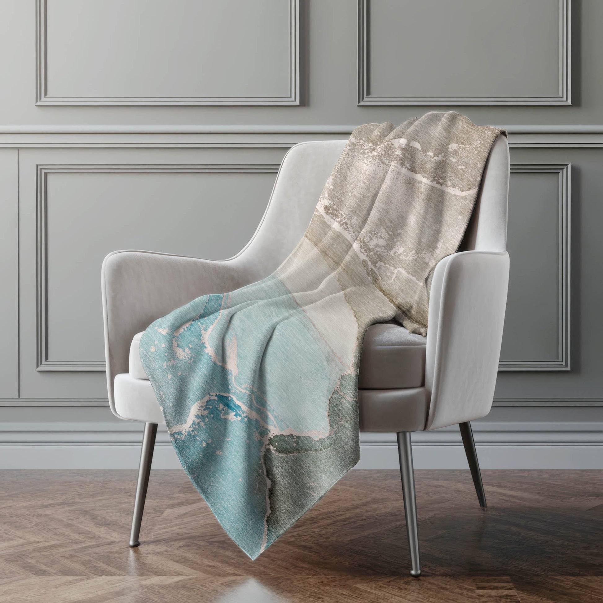 Addison Rugs Muted Whispers Teal Washable Indoor-Outdoor Rug