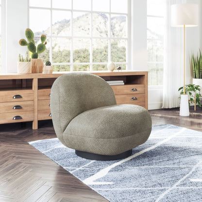 Zuo Modern Myanmar Shearling Fabric Club Chair