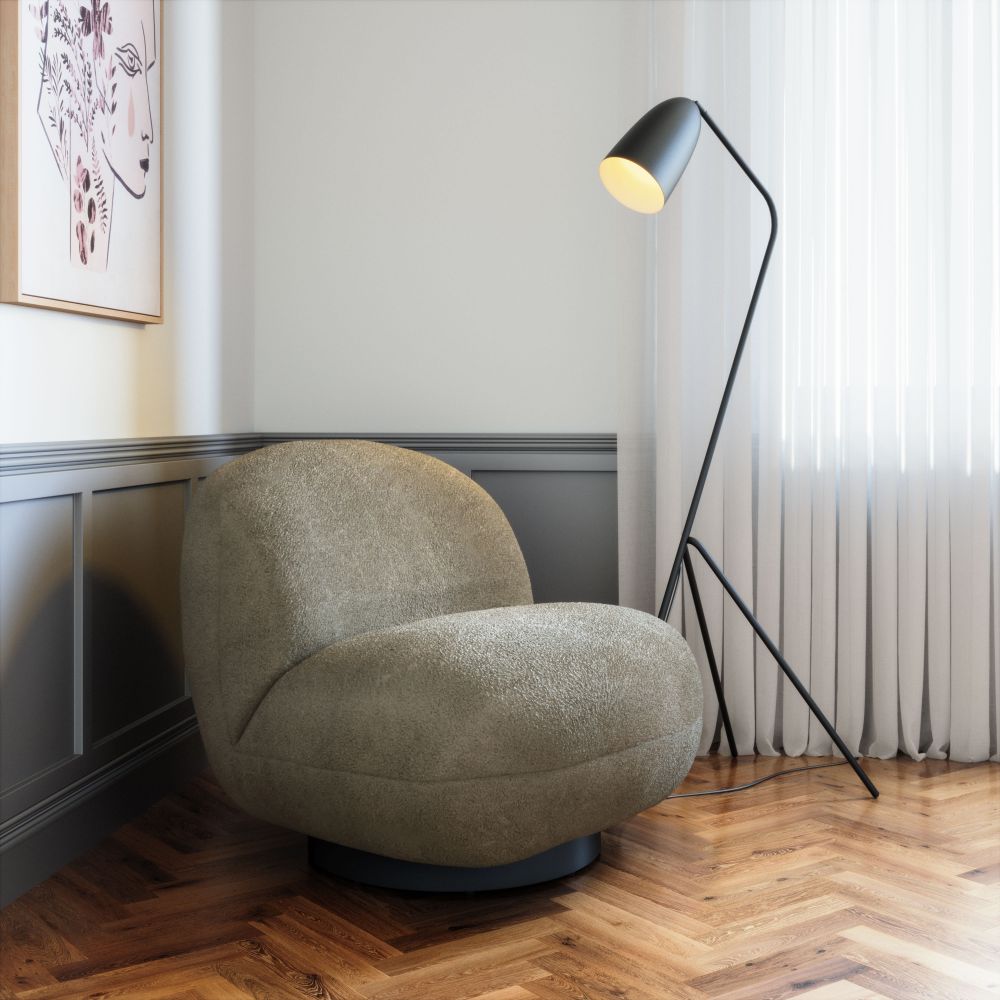 Zuo Modern Myanmar Shearling Fabric Club Chair