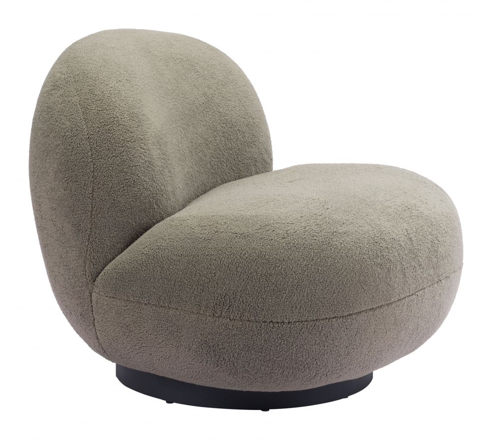 Zuo Modern Myanmar Shearling Fabric Club Chair