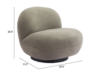 Zuo Modern Myanmar Shearling Fabric Club Chair