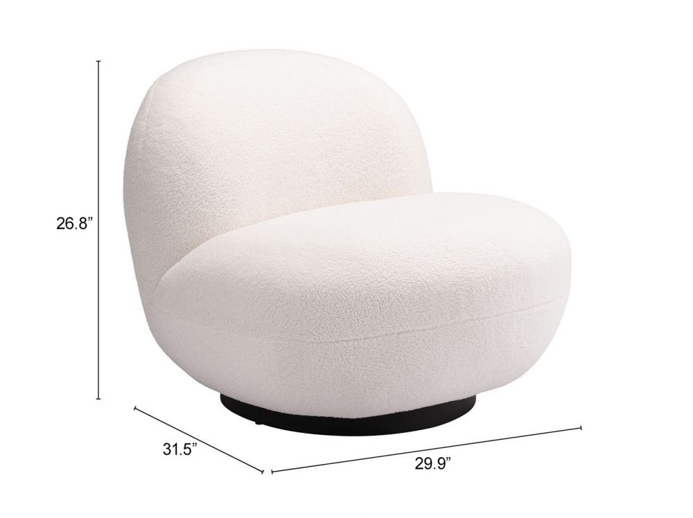 Zuo Modern Myanmar Shearling Fabric Club Chair