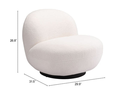 Zuo Modern Myanmar Shearling Fabric Club Chair