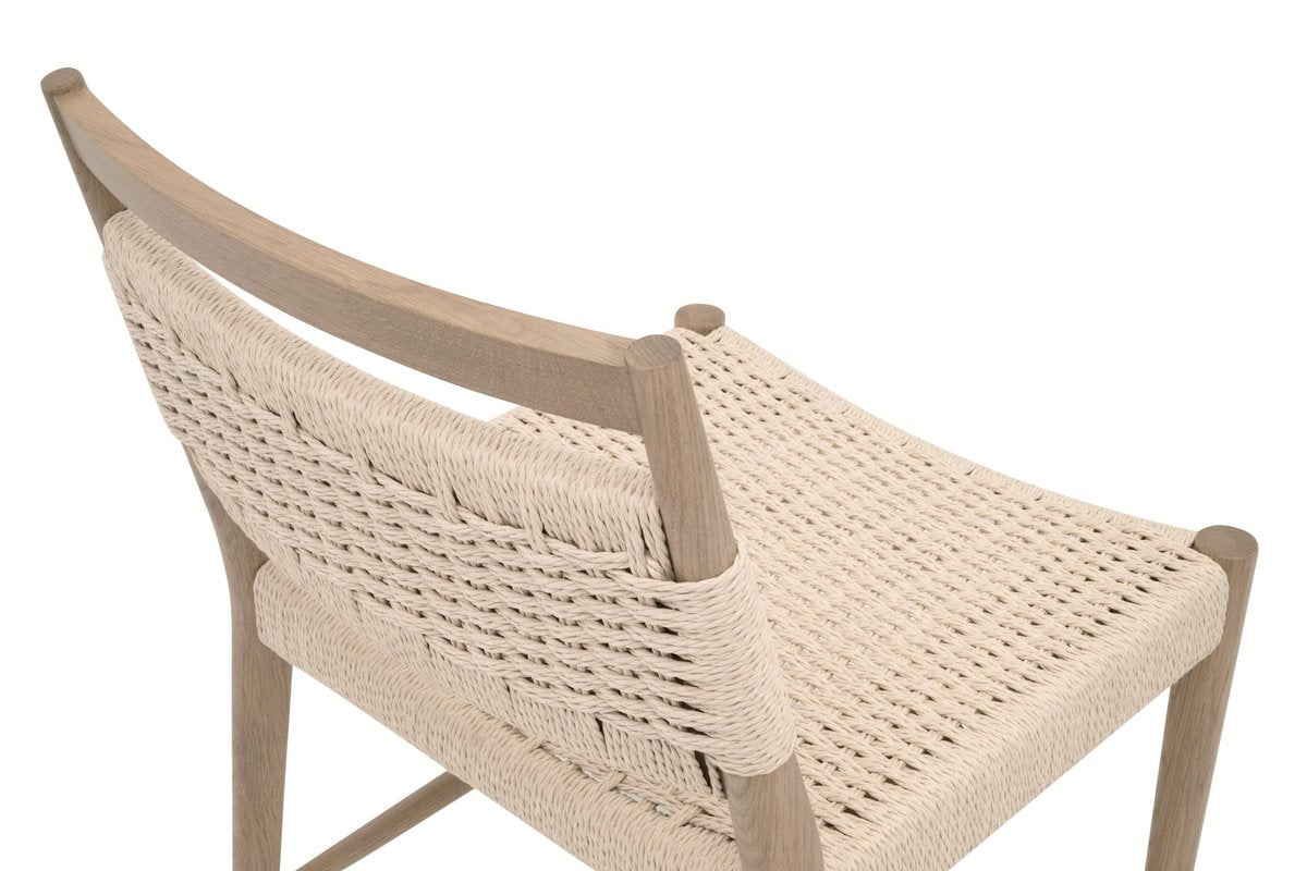 Essentials For Living Myles Handwoven Paper Cord Seat Dining Chair Set of 2