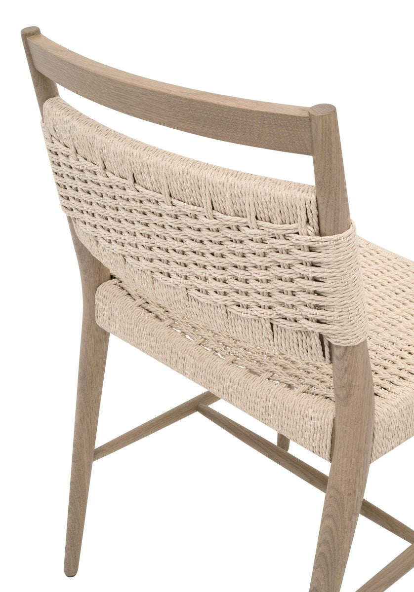 Essentials For Living Myles Handwoven Paper Cord Seat Dining Chair Set of 2
