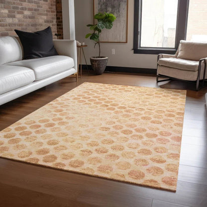 LOOMLAN Rugs Myrianna Orange Washable Indoor-Outdoor Rug