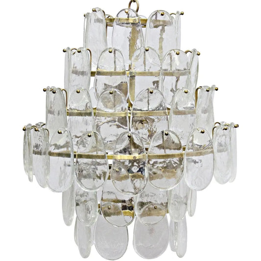 Noir Mystic Metal and Glass Chandelier