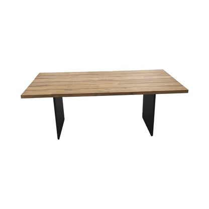LH Home Naples Wood Top Outdoor Dining Table