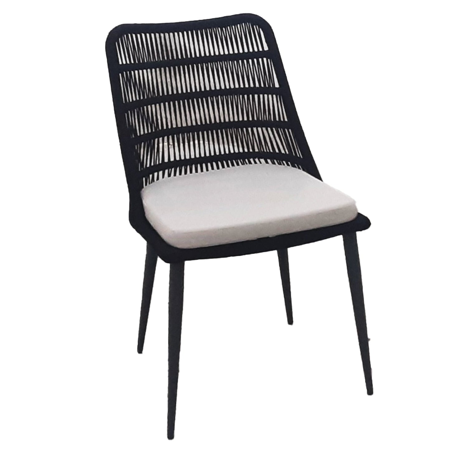 LH Home Naples Grey Fabric Outdoor Dining Chair 2PC