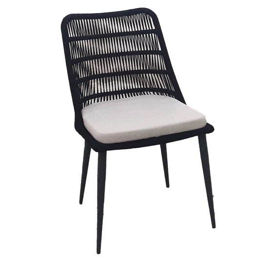 LH Home Naples Grey Fabric Outdoor Dining Chair 2PC