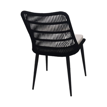 LH Home Naples Grey Fabric Outdoor Dining Chair 2PC