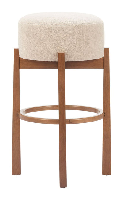 Zuo Modern Nade Textured Fabric Barstool 2PC
