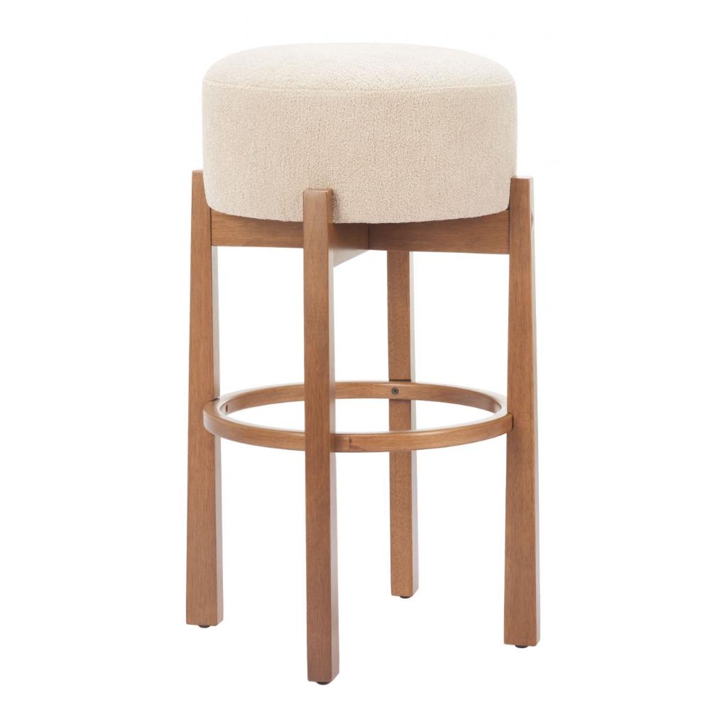 Zuo Modern Nade Textured Fabric Barstool 2PC