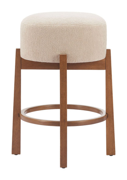 Zuo Modern Nade Textured Fabric Counter Stool 2PC