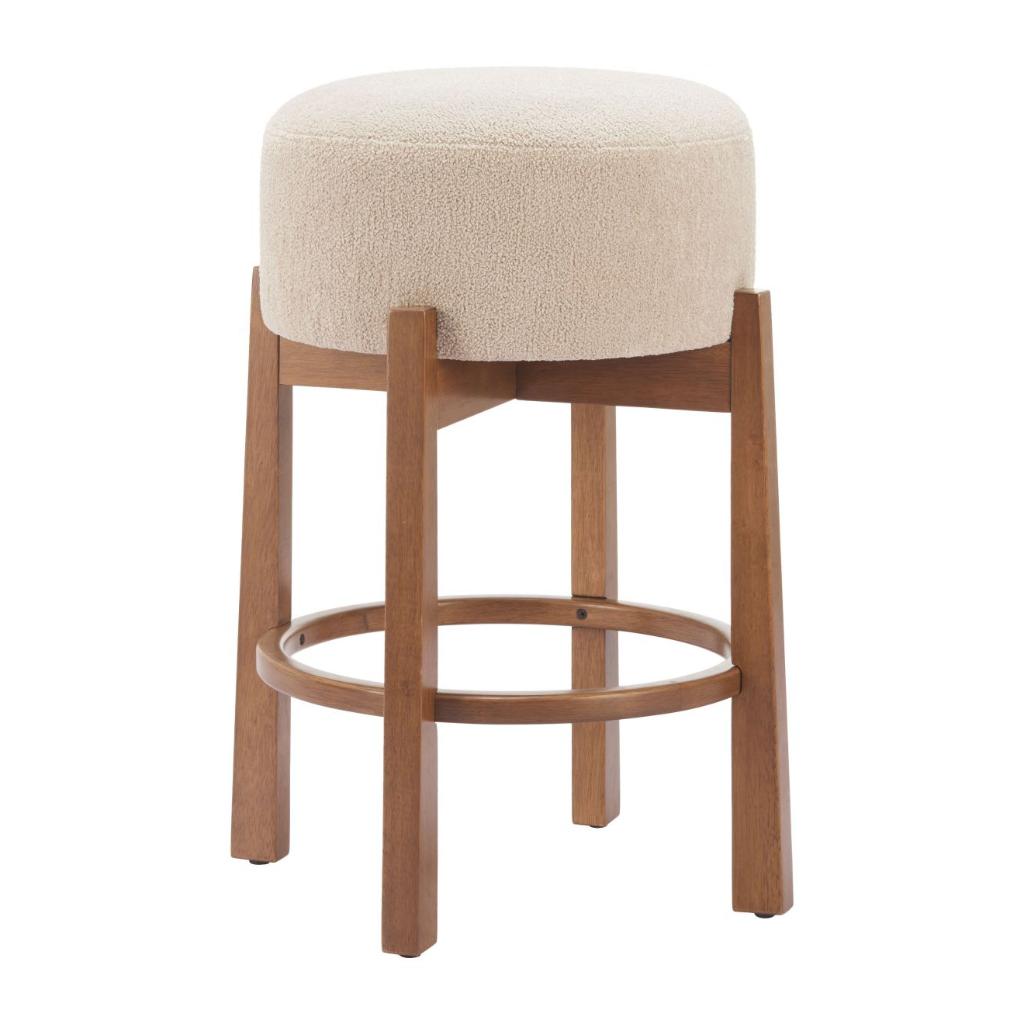 Zuo Modern Nade Textured Fabric Counter Stool 2PC