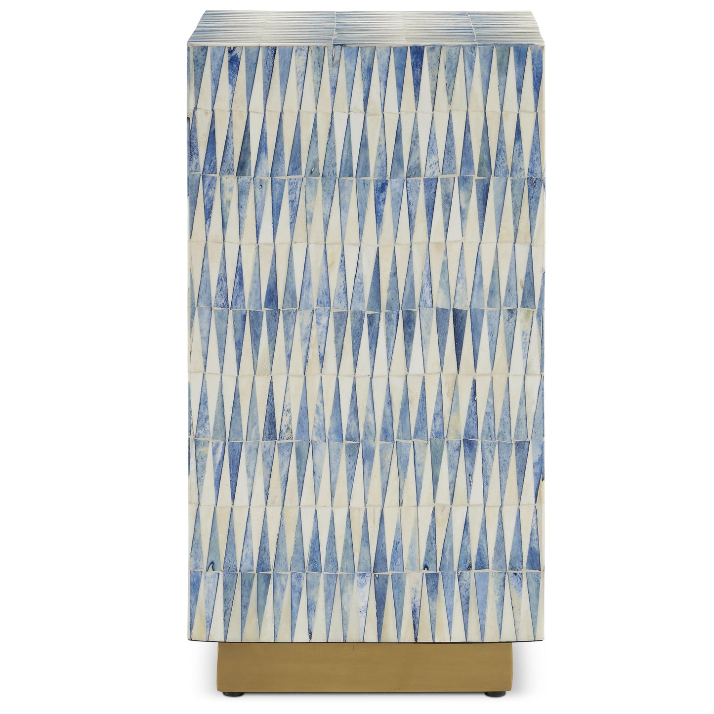 Nadene Blue & White Accent Table Side Tables Sideboards and Things By Currey & Co