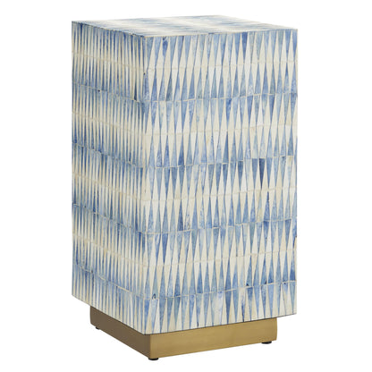 Nadene Blue & White Accent Table Side Tables Sideboards and Things By Currey & Co