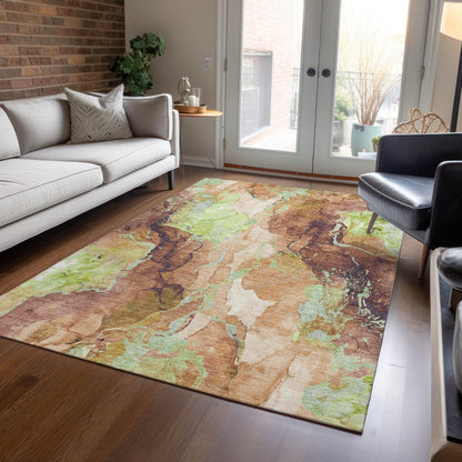 Addison Rugs Naelain Brown Washable Indoor-Outdoor Rug