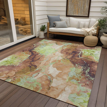 Addison Rugs Naelain Brown Washable Indoor-Outdoor Rug