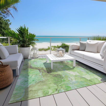 Addison Rugs Naelain Green Washable Indoor-Outdoor Rug