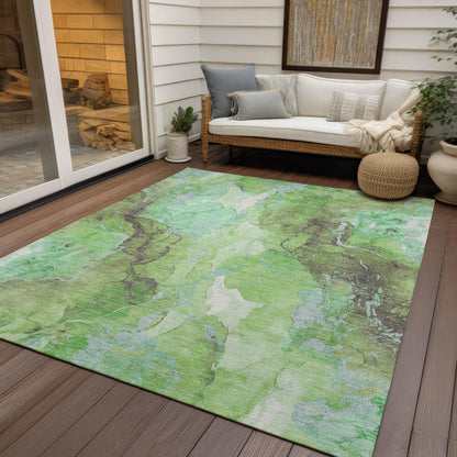Addison Rugs Naelain Green Washable Indoor-Outdoor Rug