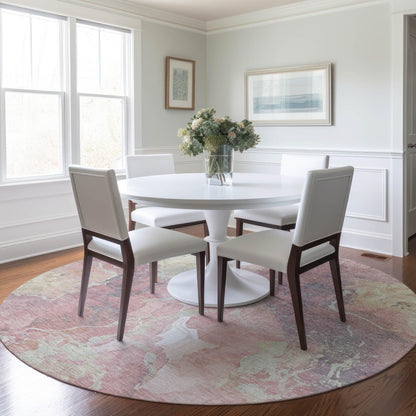 Addison Rugs Naelain Pink Washable Indoor-Outdoor Rug