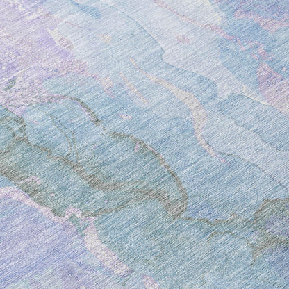 Addison Rugs Naelain Purple Washable Indoor-Outdoor Rug