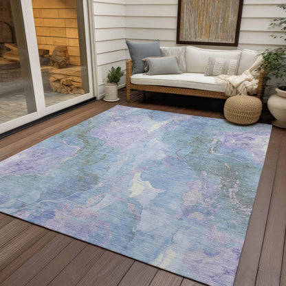 Addison Rugs Naelain Purple Washable Indoor-Outdoor Rug