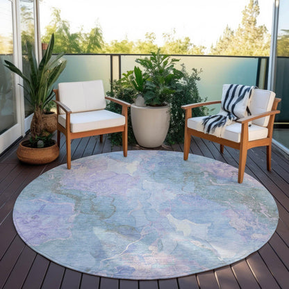 Addison Rugs Naelain Purple Washable Indoor-Outdoor Rug