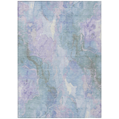 Addison Rugs Naelain Purple Washable Indoor-Outdoor Rug