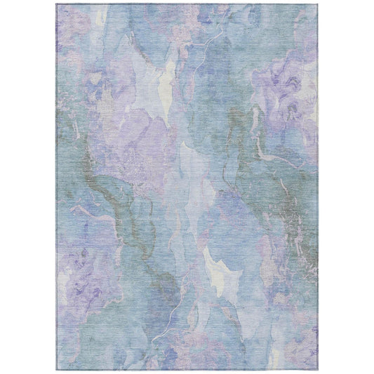 Addison Rugs Naelain Purple Washable Indoor-Outdoor Rug